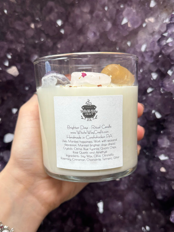 Brighter Days Spell Candle w/lid