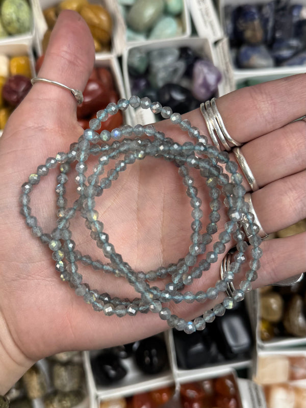 Faceted Labradorite Bracelet - 4mm