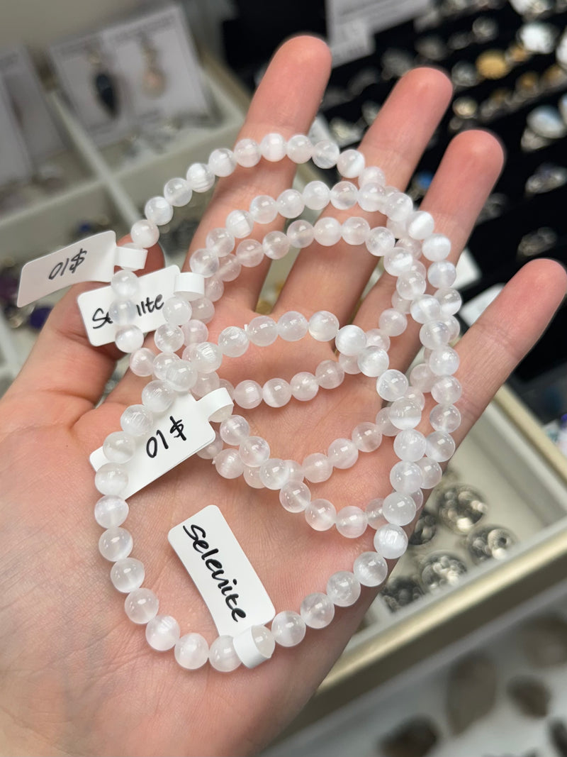 Selenite Bracelet - 6mm