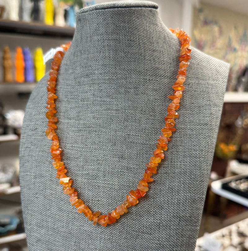 Carnelian Chip Necklace