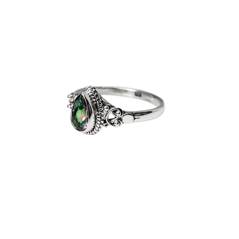 Mystic Stone Sterling Silver Ring