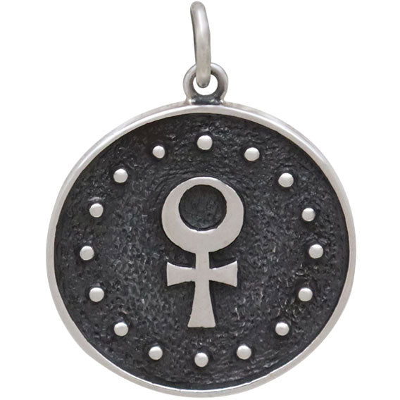 Sterling Silver Astrology Libra Pendant 24x18 mm