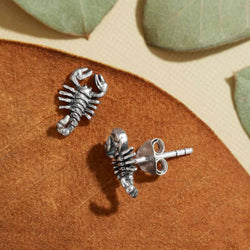 Sterling Silver Scorpion Post Earrings