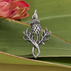 Sterling Silver Dimensional Thistle Charm