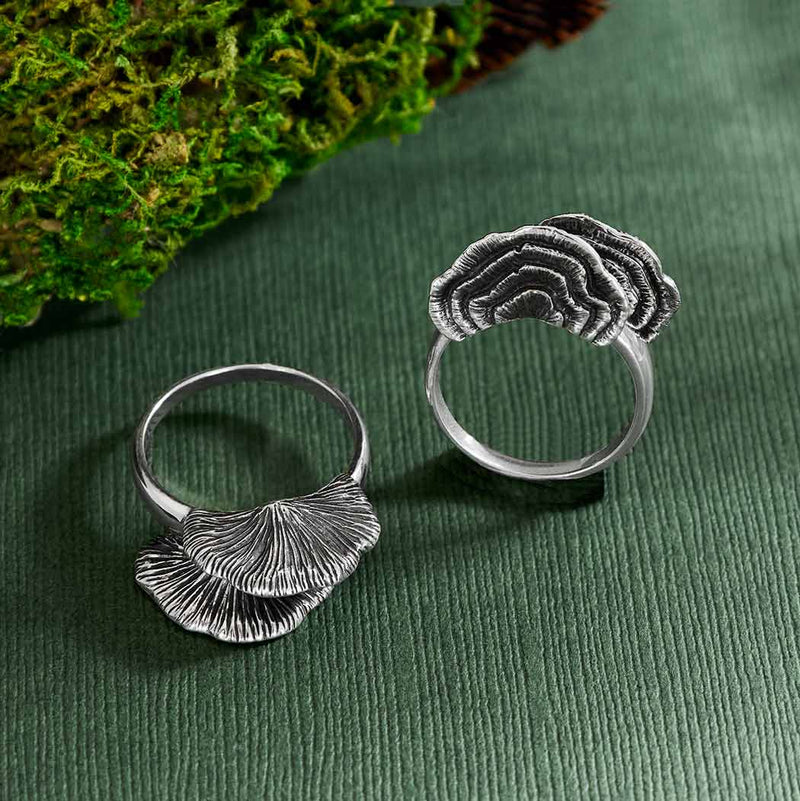 Sterling Silver Shelf Mushroom Ring