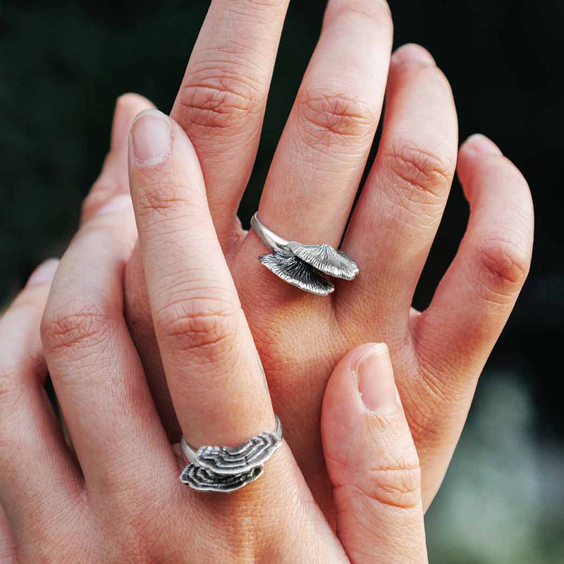 Sterling Silver Shelf Mushroom Ring