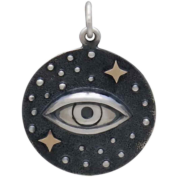 Mixed Metal Cosmic Eye Pendant