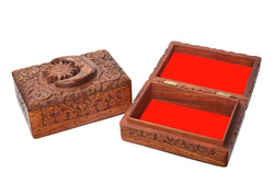 Wood Sun & Moon Tarot Card Box