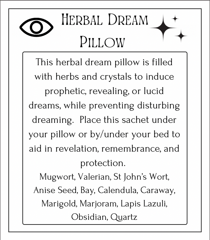 Herbal Dream Pillow - Tinkers Co