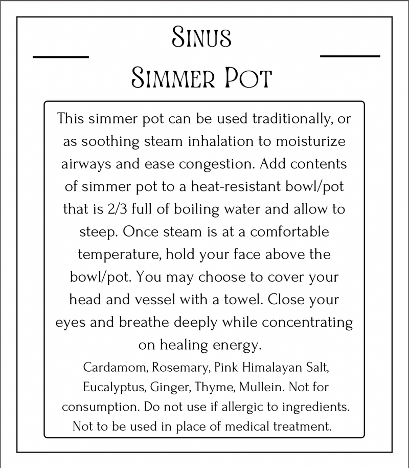 Sinus Simmer Pot - Tinkers Co