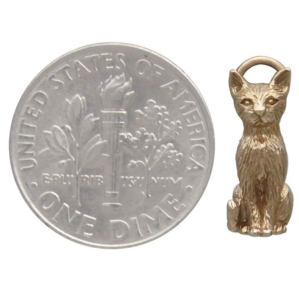 Bronze 3D Cat Pendant