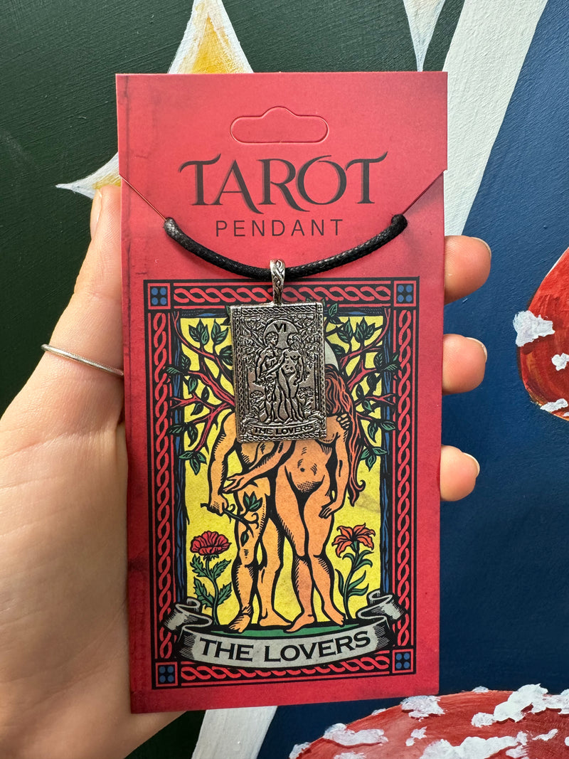 Tarot Necklace on a cotton cord: The Lovers