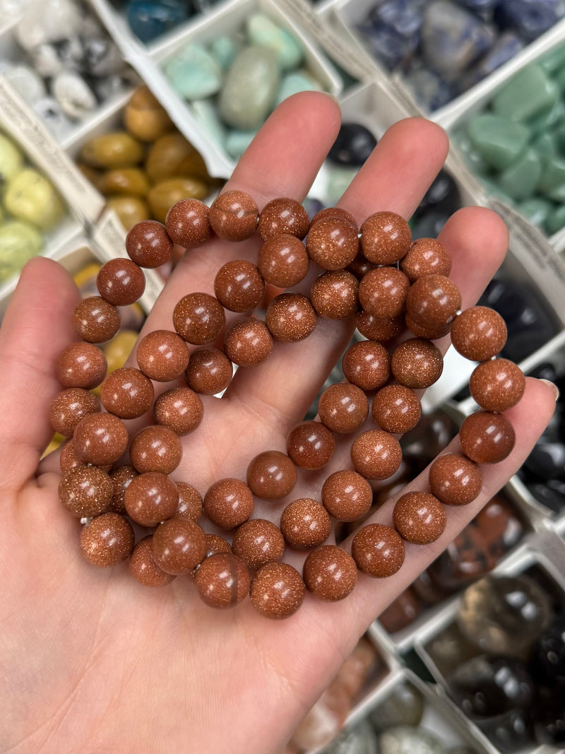 Goldstone Bracelet - 10mm