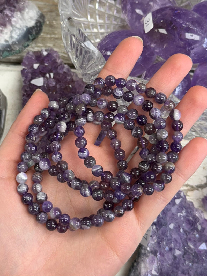 Chevron Amethyst Bracelet - 6mm