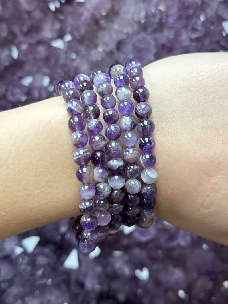 Chevron Amethyst Bracelet - 6mm