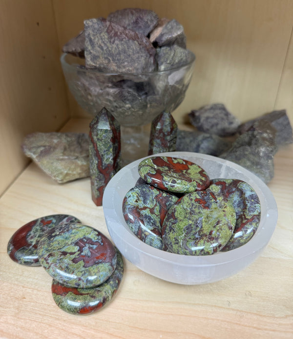 Dragon Blood Jasper Worry Stone