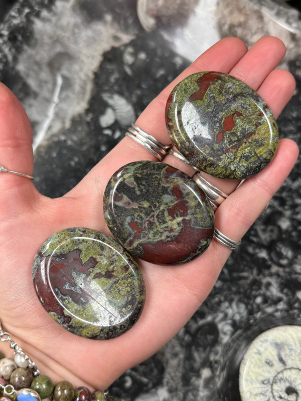 Dragon Blood Jasper Worry Stone