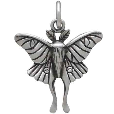 Sterling Silver Small Luna Moth Charm