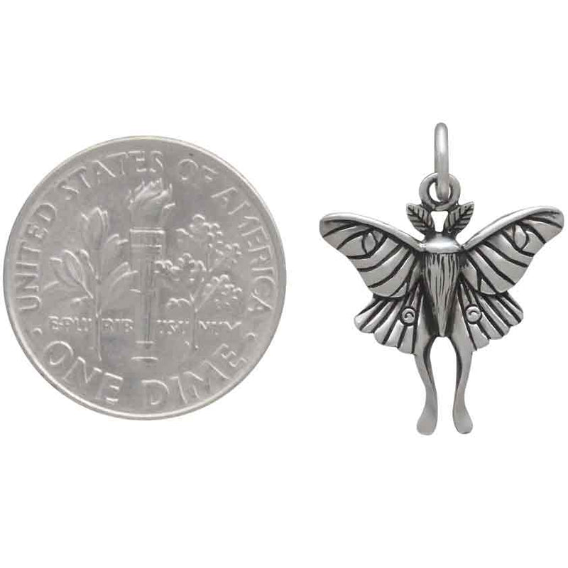 Sterling Silver Small Luna Moth Charm