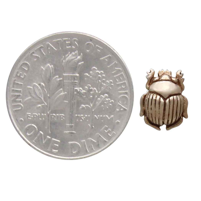 Bronze Scarab Post Earrings