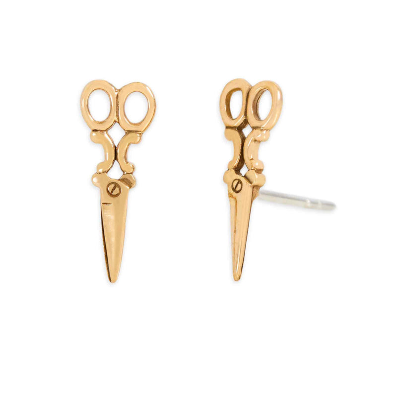 Bronze Scissor Post Earrings