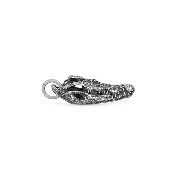 Sterling Silver Alligator Skull Charm