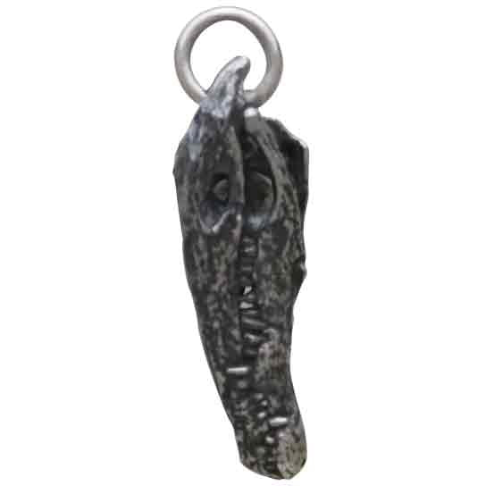 Sterling Silver Alligator Skull Charm
