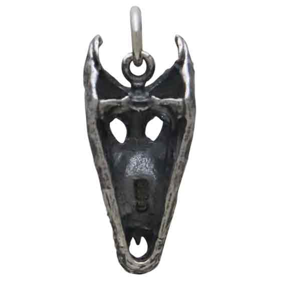 Sterling Silver Alligator Skull Charm