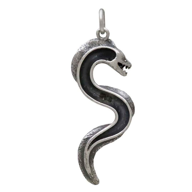 Sterling Silver Moray Eel Pendant