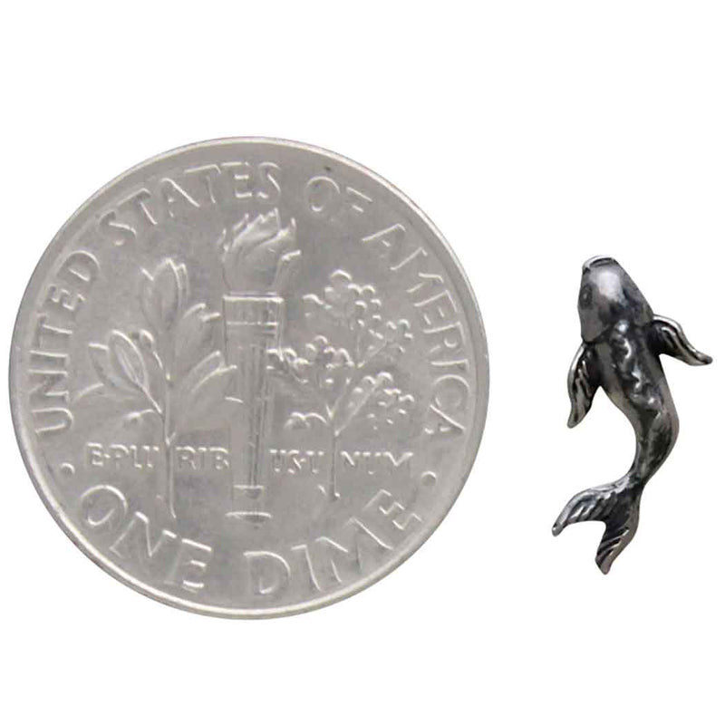 Sterling Silver Tiny Koi Post Earrings