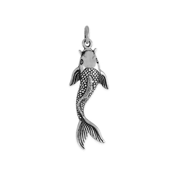 Sterling Silver Single Koi Fish Charm