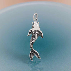 Sterling Silver Single Koi Fish Charm