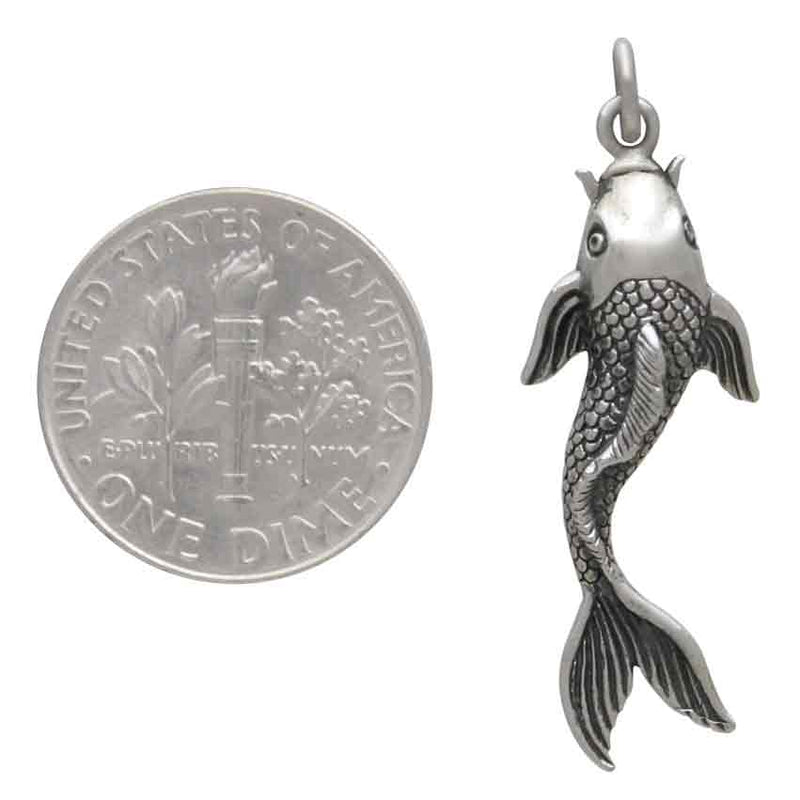 Sterling Silver Single Koi Fish Charm