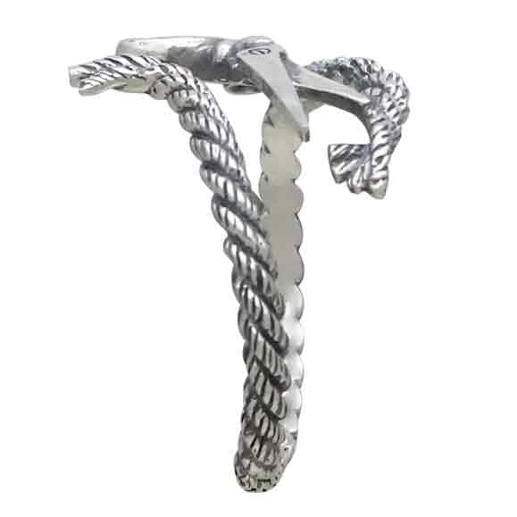 Sterling Silver Adjustable Scissors and Yarn Ring