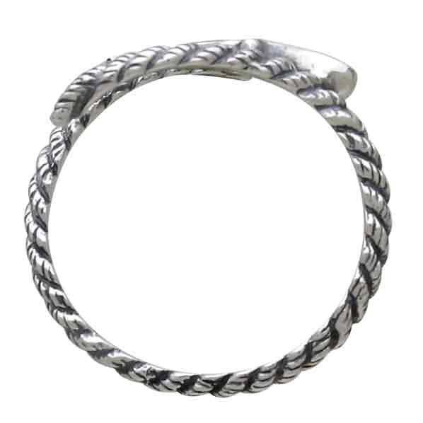 Sterling Silver Adjustable Scissors and Yarn Ring