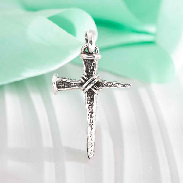 Sterling Silver Stake Cross Pendant