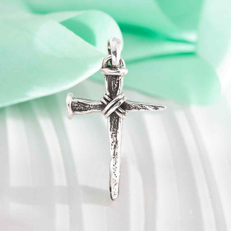 Sterling Silver Stake Cross Pendant