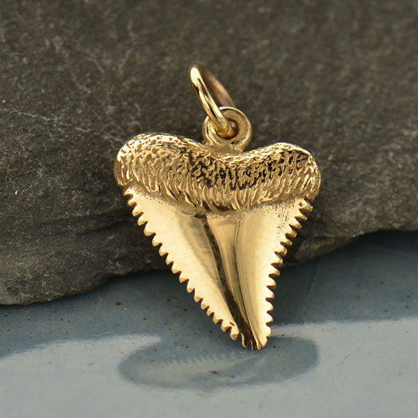 Bronze Shark Tooth Jewelry Charm