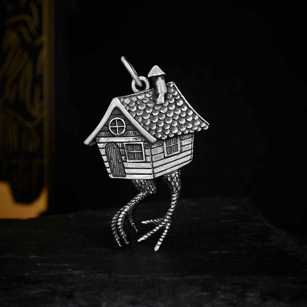 Sterling Silver Baba Yaga House Charm