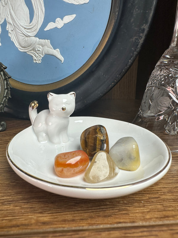 Cheri Cat Ceramic Ring Tray