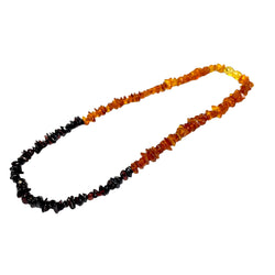 Multi-Color “Rainbow” Amber Chip Necklace 16″