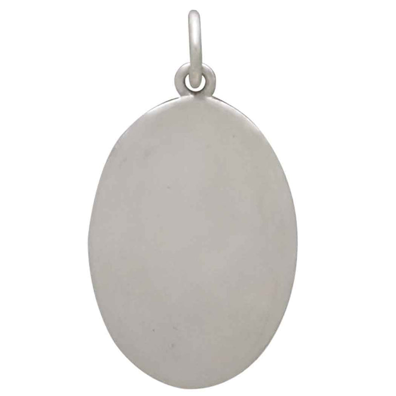 Sterling Silver Birth of Venus Figure on Oval Charm