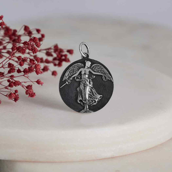 Sterling Silver Victory Angel Pendant