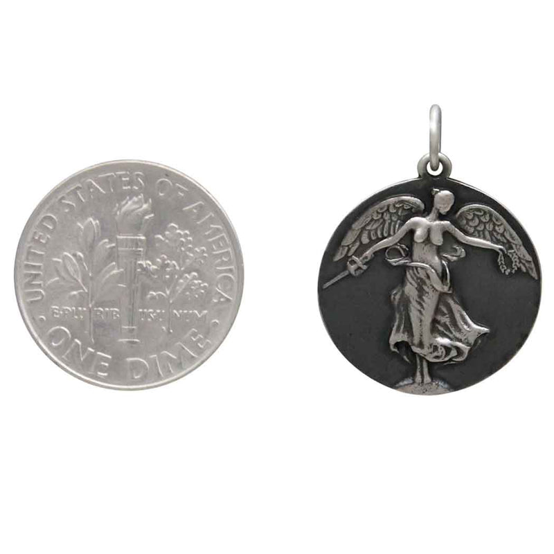 Sterling Silver Victory Angel Pendant