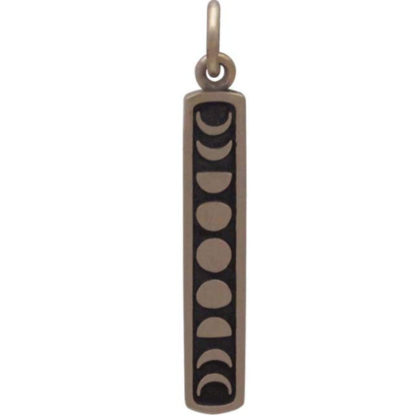 Bronze Vertical Moon Phase Charm