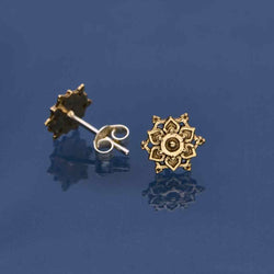 Bronze Mandala Stud Earrings