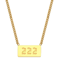 Angel Number Talisman Layering Necklace: 222