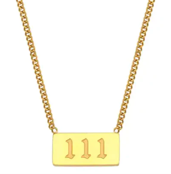 Angel Number Talisman Layering Necklace: 111