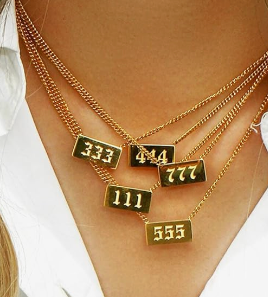 Angel Number Talisman Layering Necklace: 444