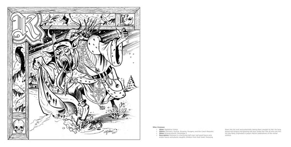 Creepy Krampus Coloring Book Illustrated by Andy Price